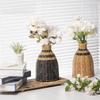 Hand-Woven Vintage Premium Vase Living Room Decor Faux Rattan Flower Vase Home Decor