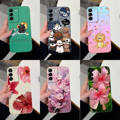 Naujas dėklas Samsung Galaxy S22 S21 S20 Ultra Plus FE ryškus animacinis telefono dėklas pilnas apsauginis nuo pirštų atspaudų minkštas dangtelis Samsung Premium buferiui