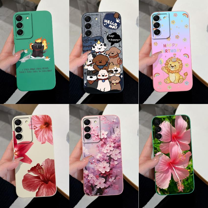 New Case For Samsung Galaxy S22 S21 S20 Ultra Plus FE Vibrant Cartoon Phone Shell Full Coverage Anti Fingerprint Soft Cover For Samsung Premium Bumper