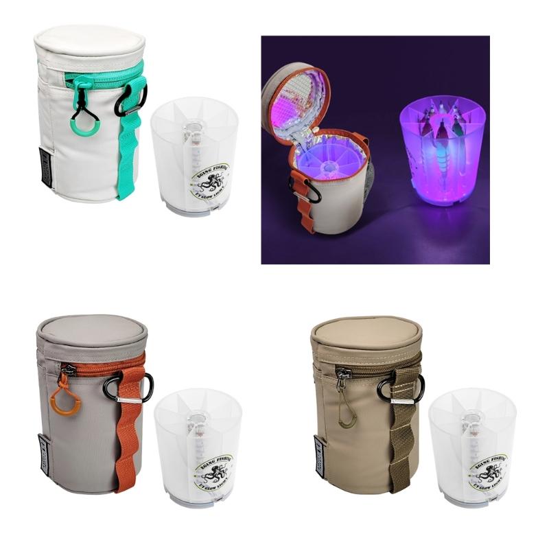 Hard Baits Jig Storage Case with Light Fishing Bags and Boxes Squid Jig Tackle Box Saltwater Fishing Accessory