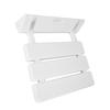 Wall Mounted Drop Leaf Shower Seat Foldable Bathroom Bench for Home Sauna Room Use White