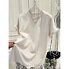 Large Version of Loose T-shirt for Women's Short-sleeved Pure Cotton Summer New Korean Version of Cute Girl Mid-length Top