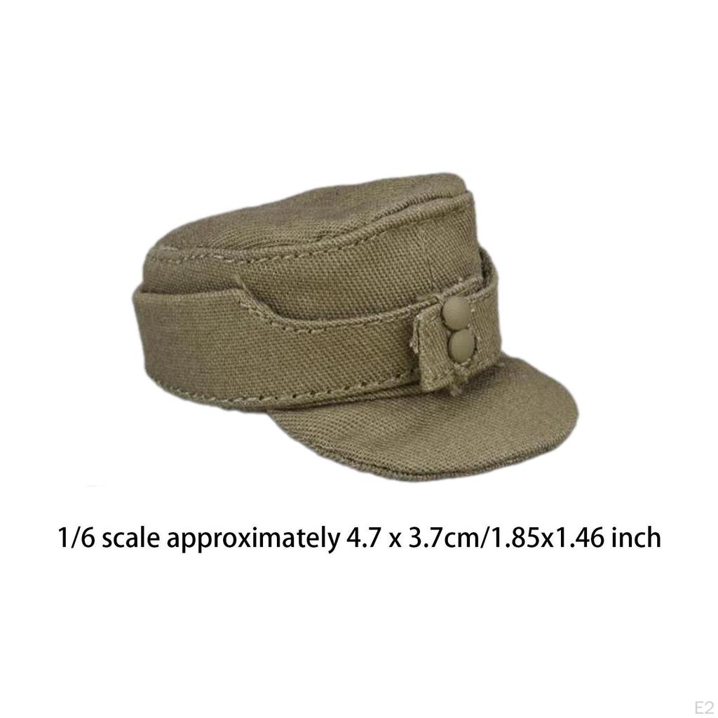 1/6 Scale Hat with Brim Figure Cap Costume Fashion Retro Casual Cosplay Flat Top Headgear for
