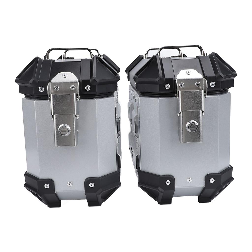 18L Πλαϊνή Βαλίτσα Μοτοσυκλέτας Κράμα Αλουμινίου Σκληρή Πλαϊνή Βαλίτσα Μοτοσυκλέτας με Κλειδαριά και Χειρολαβή για Κράνος Αποσκευές