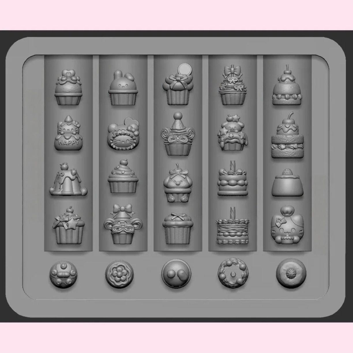 KT Head Dessert Silicone Nail Art Mold - High Transparency