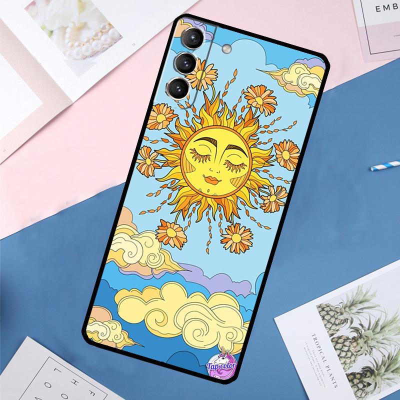 Indie Hippie Art Case For Samsung Galaxy S24 Ultra S21 S22 S23 S25 Ultra S9 S10 Plus S20 FE S25 FE Back Cover