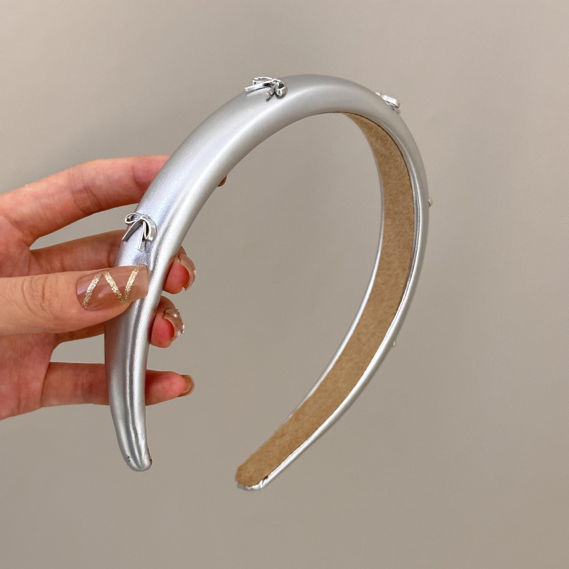 

Повязка на голову для женщин, для девочки, аксессуары для волос, корейский кожаный бант, обручи, винтажный, популярный, новинка, подарок, йога, k-pop, сладости, мода