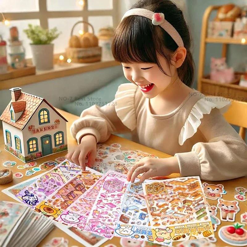 20Pcs 20in1 3D Landscape Sticker Collection Book Album Cartoon Scene DIY Toy Game Festival Birthday Gift for Kid Girl Child