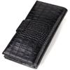 Slim Wallet for Men Made of Genuine Leather with Crocodile Embossing CANPELLINI 21914 Black