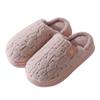 Thick bottom new warm non-slip cotton slippers women's autumn and winter home indoor men's and women's fluffy cotton slippers