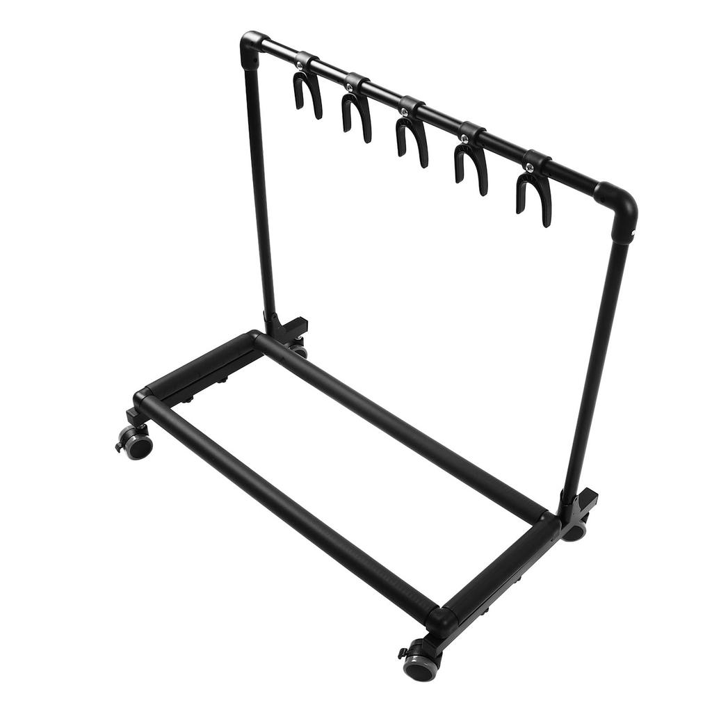 Guitar Display Holder with Scratch Display Multiple Metal and EVA Suitable for All Types of For Stores Multi-Guitar Stand, Wheels, Protection,