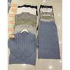 V-neck sweater women's two-piece set autumn and winter new lazy wind twist design loose knitted sweater set