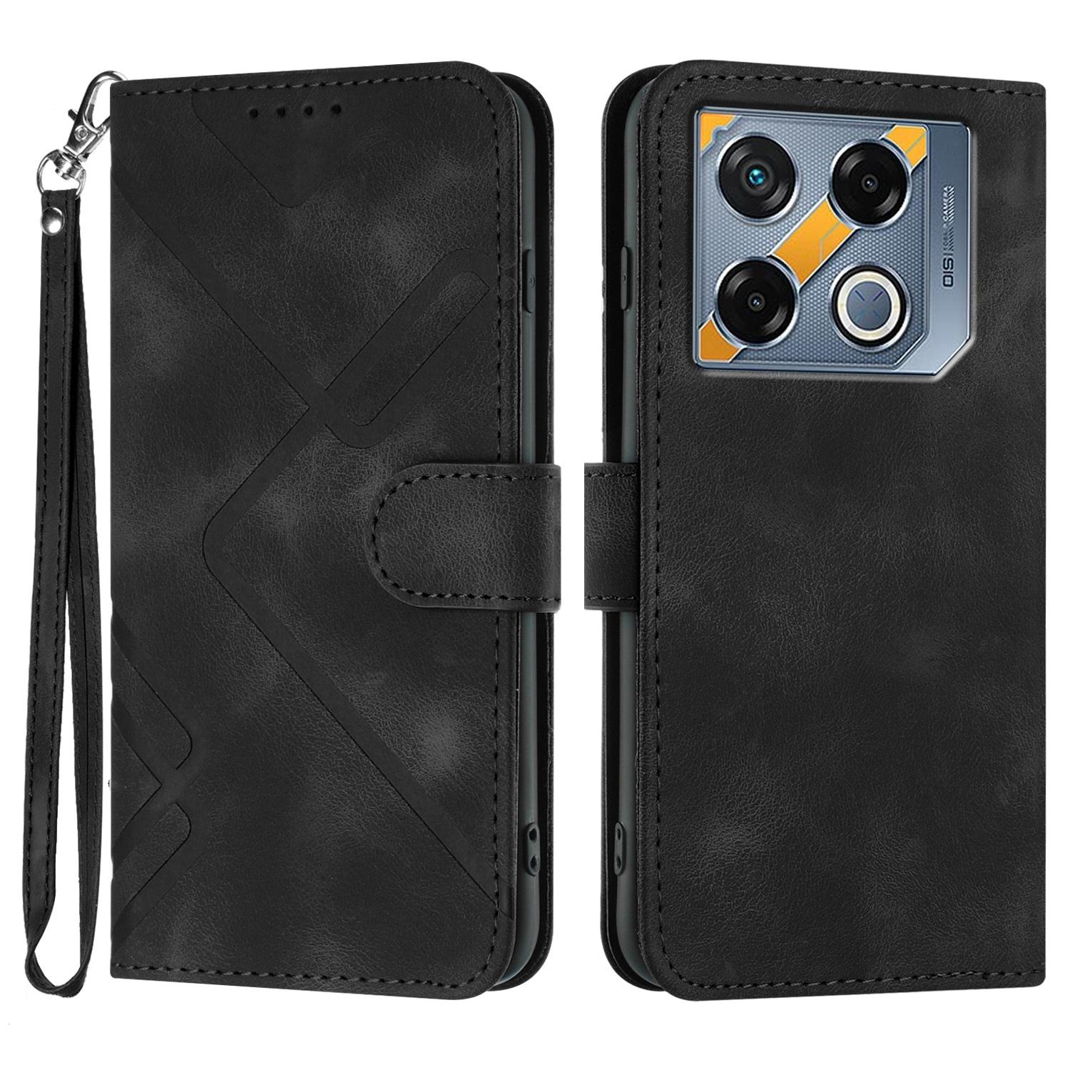 

YX0040 Для Infinix GT 20 Pro 5G Case Geometry Leather Phone Cover with Stand Black
