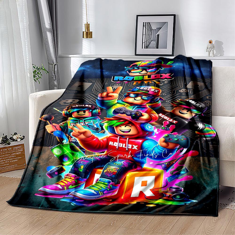Roblox 68 Coperta Morbida e Accogliente Ottima per Letti Sedie Picnic Uso in Tutte le Stagioni Stampa Digitale Miglior Regalo di Festa per Amici Famiglia