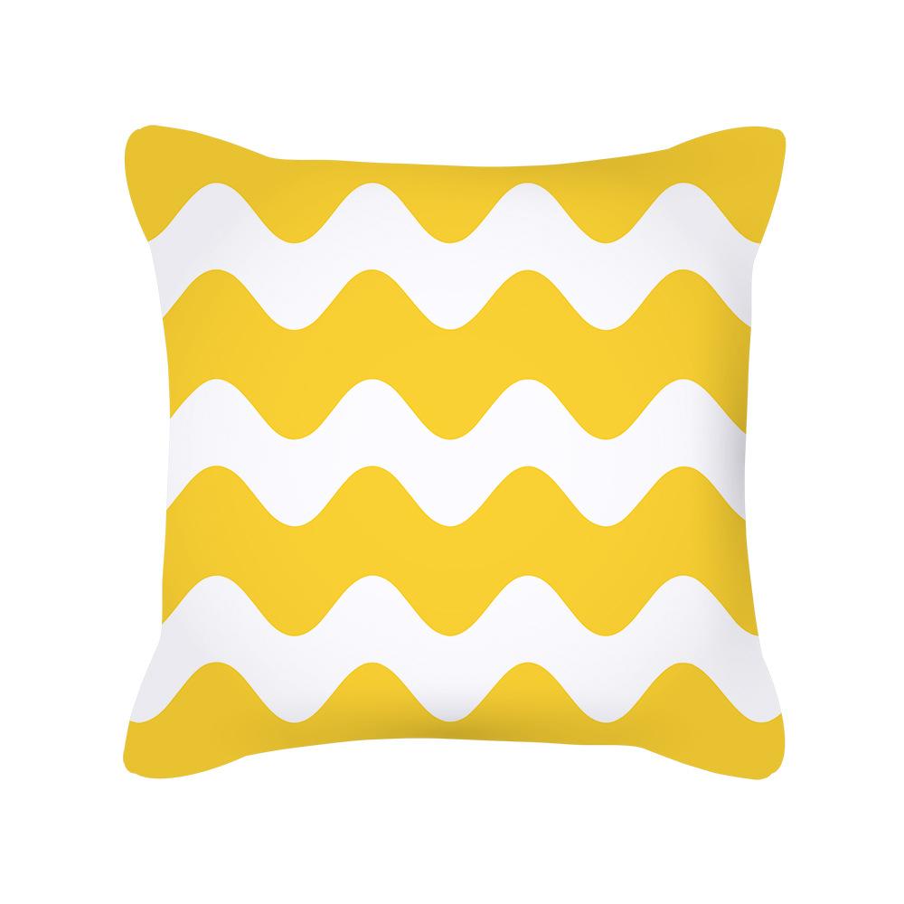 Modern Simple Geometric Pillow Nordic Style Peach Skin Bedside Cushion Cover Waist Pillow Cover New Home
