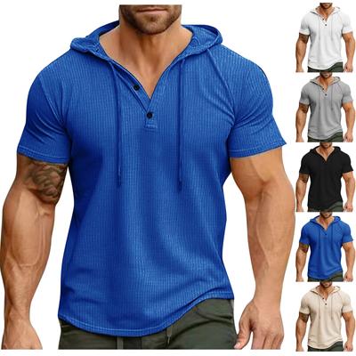 Men's Sports And Fitness Short Sleeved T-shirt Fashion Hoodie Top