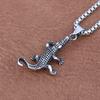 Creative Small Size Crocodile Necklace for Men Women Popular Stainless Steel Animal Pendant Fashion Charm Jewelry Gift