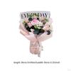 Artificial Flower Bouquet Crochet Design for Holiday Table Centerpiece Gift From Kids