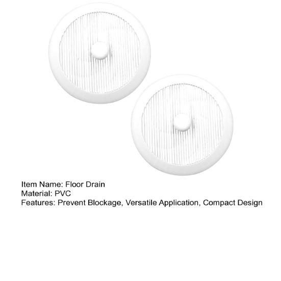 2Pcs Floor Drain Hair Capture Prevent Blockage Shower Bathtub Sink Compact Design Sink Strainer Fine Mesh Drain Protector