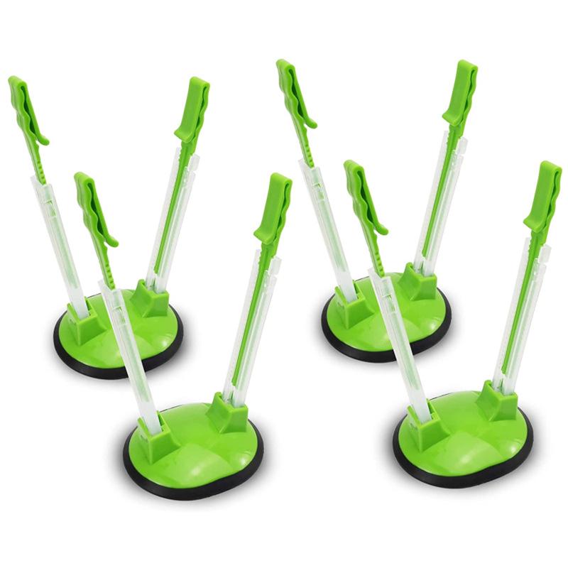 

Adjustable Kitchen Bag Holder: Freshness-Preserving, Labor-Saving Storage Rack зелений