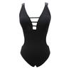 Swimsuit sexy slim black one-piece triangular bikini backless bikini simple swimsuit