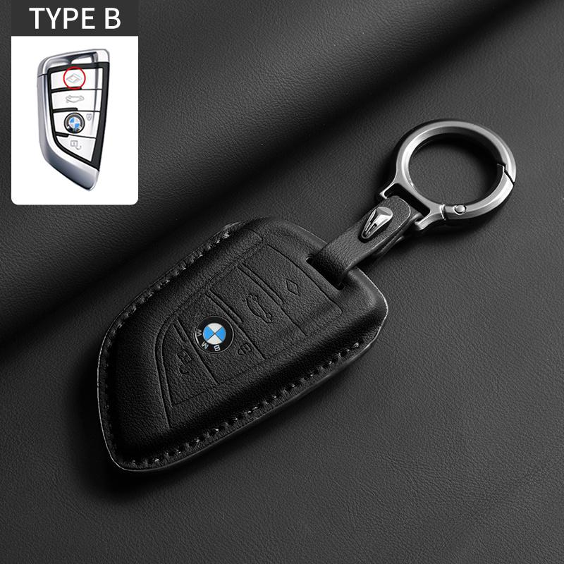 Leather Car Key Case Full Flip Shell For BMW 1 3 5 7 Series 320i 530i 550i F20 F15 F16 F48 G20 G30 G01 G02 G05 G11 X1 X3 X4 X5 NH8