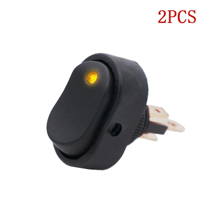

2 шт. 3-контактный светодиодный перекидной выключатель с подсветкой Вкл/Выкл 12 В 30 А Овальный для автомобиля, грузовика, дома на колесах, морского судна