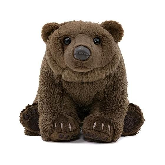 Colorata Brown Bear Plush Toy (Sitting Series/Gentle Touch) Realistic Bear Stuffed Animal Toy Doll Gift Present Birthday (Meter Read 2 Times) /