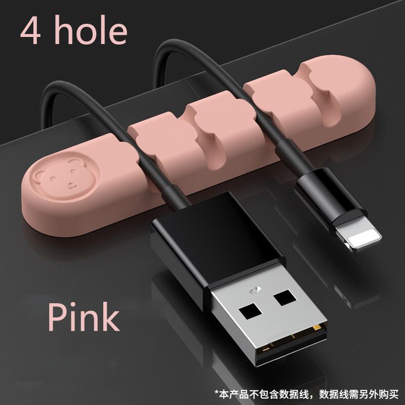 Silikon-USB-Kabel-Organizer, Kabelaufwicklung, ordentliche Schreibtisch-Management-Clips, Kabelhalter für Maus, Kopfhörer, Kabel-Organizer