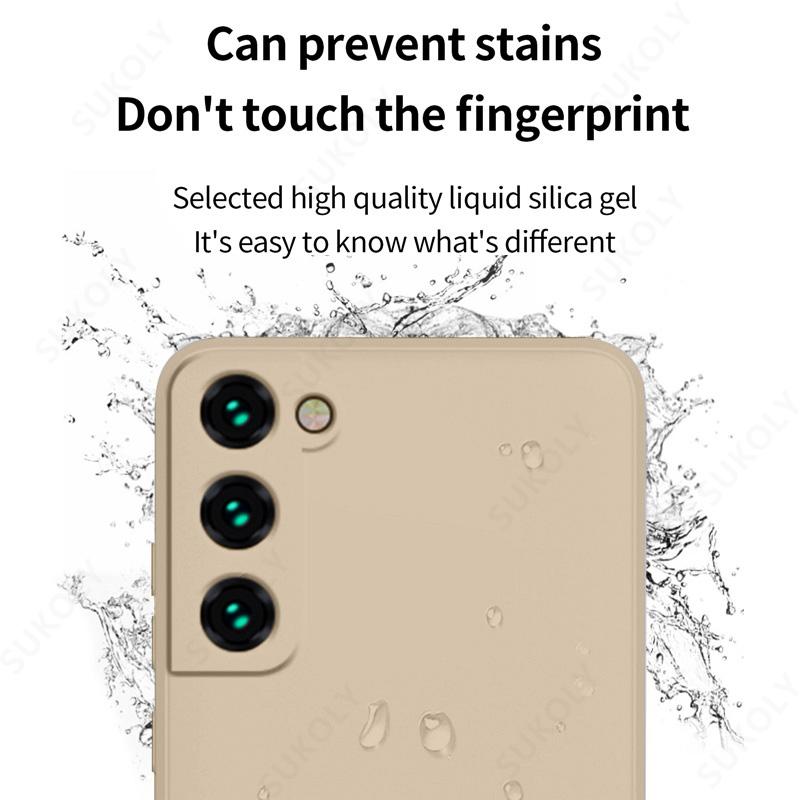 Case For Samsung Galaxy S24 S23 S22 S25 Ultra S24 FE A56 A55 A53 A54 A16 A17 5G S25 Edge Shockproof Liquid Silicone Phone Cover