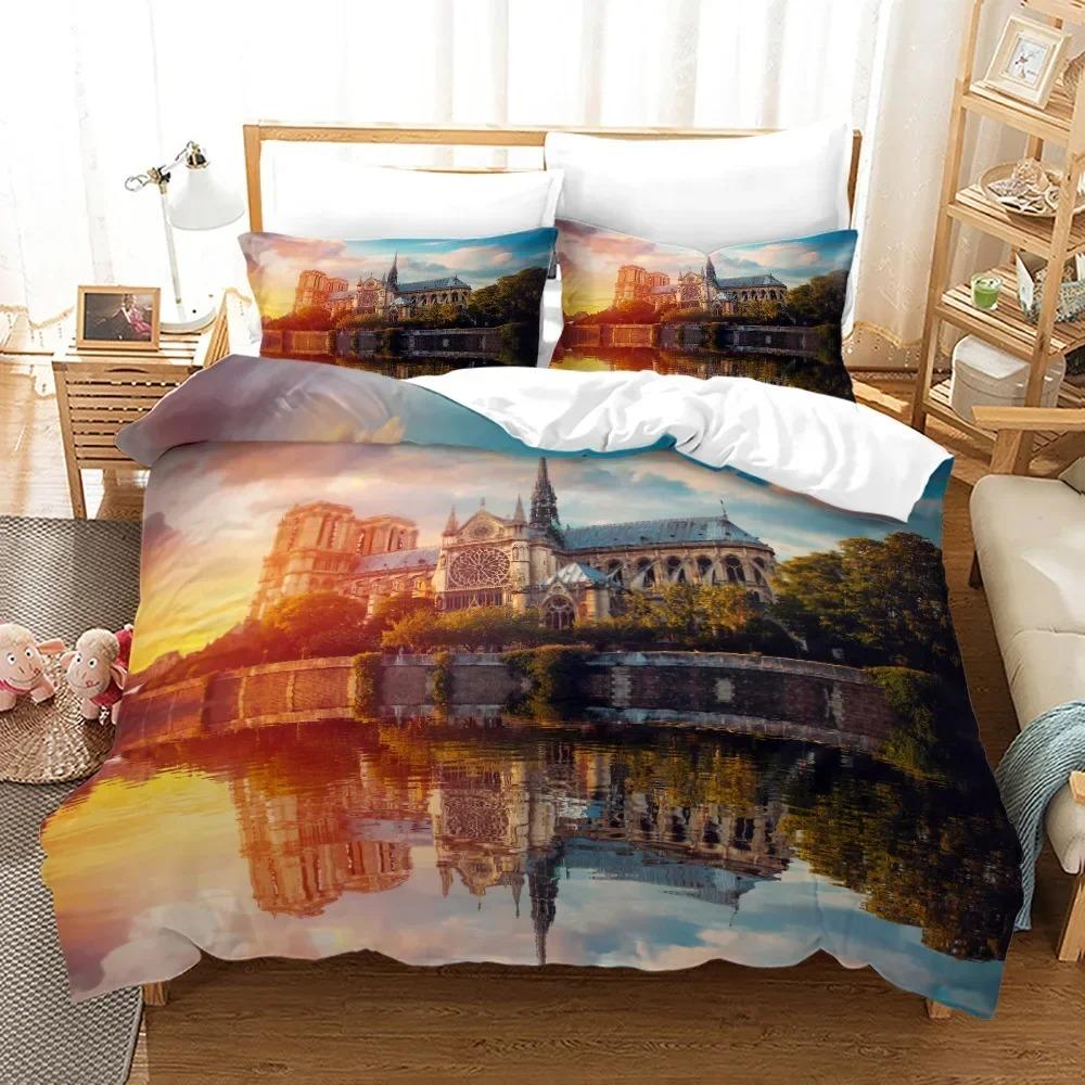Statue Of Liberty Attractions In New York Bedding Set 3D Printed Suitable For Bedroom Duvet Cover Set With Pillowcases Kids
