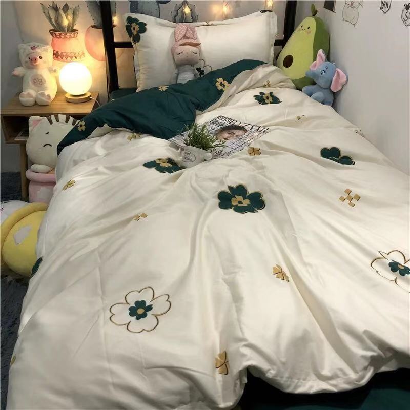 Floral Quilt Cover Sheet Three-piece Single Bed Set Household Bedding