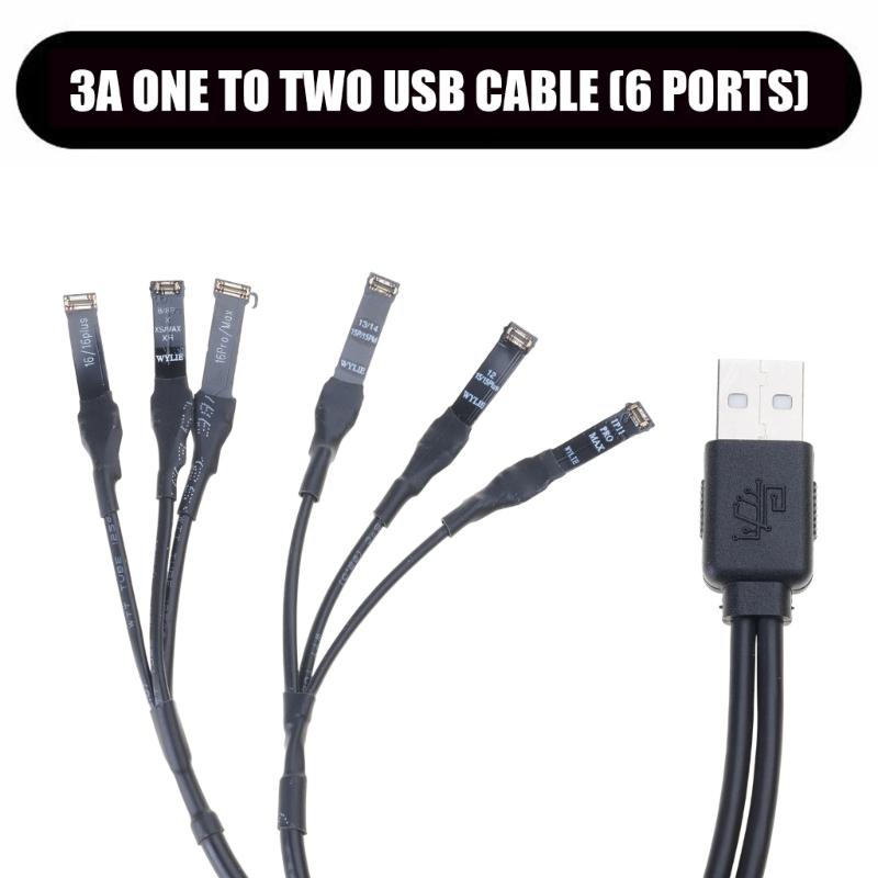 USB Power Boot Cable 3A 6 Port FPC Power Supply Test Cable Test Boot Line Motherboard Repair for 15 14 13 12