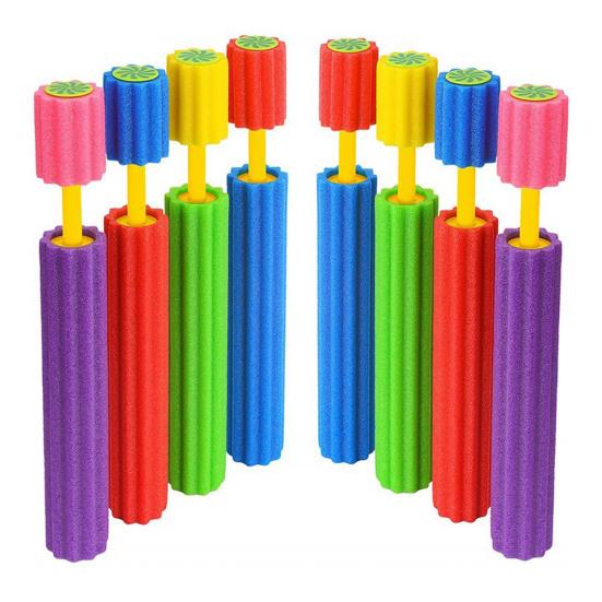 4Pcs Foam Water Squirt Toy Long Range Water Shooter for Kids Summer Outdoor Water Fun Watering Sprinkler Toy