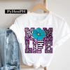 European Leopard Print Mom TShirt Korean Version ShortSleeved Base Shirt Fashion Creative Family Clothing for Women