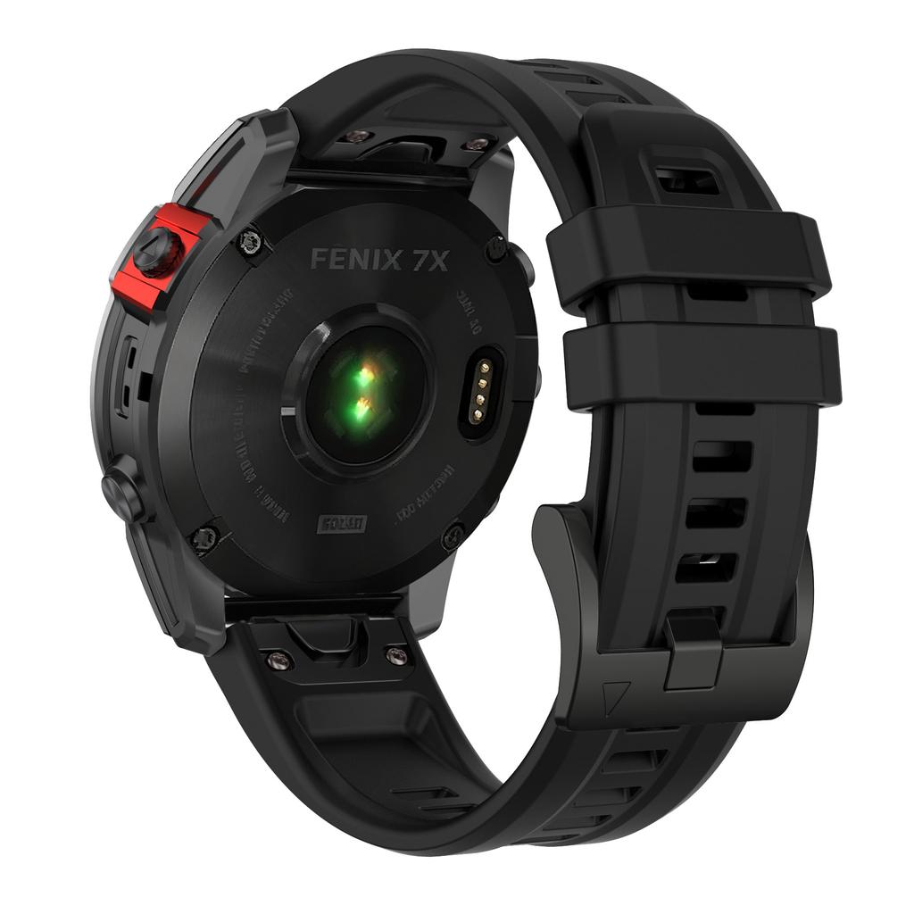 Garmin Quatix 8 47mm 51mm/Tactix/Instinct/Enduro/Mk2 Mk2i/Fenix8 Pro 7 7X Solar Silikon Kayış Bileklik İçin Saat Kayışı 22mm/26mm