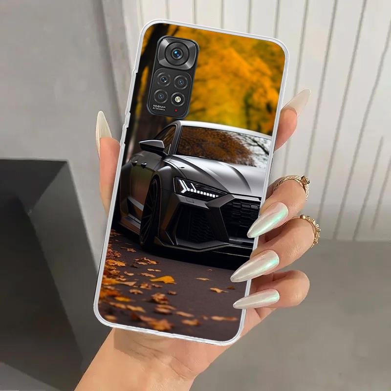 R-S 6 7 8 Sport Car Phone Case for Xiaomi Redmi Note 15 14 14S 13 12S 12 Pro 11S 11 Plus 11T 11E 10S Soft Funda Print Shell Redm