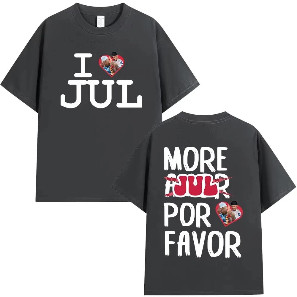 

JUL / More Jul Por Favor Double-Sided Print Oversized T-Shirt | French Rap Streetwear Fan Merch Tee 4XL