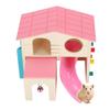 Wooden Hamster Fun House Huts Toy Hamster Exercise Playthings Fun Gym Playground