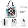 Graffiti Soccer Painting Insulated Lunch Bag for Kids School Cooler Thermal Food Box Tote Portable Lunch Boxes Container