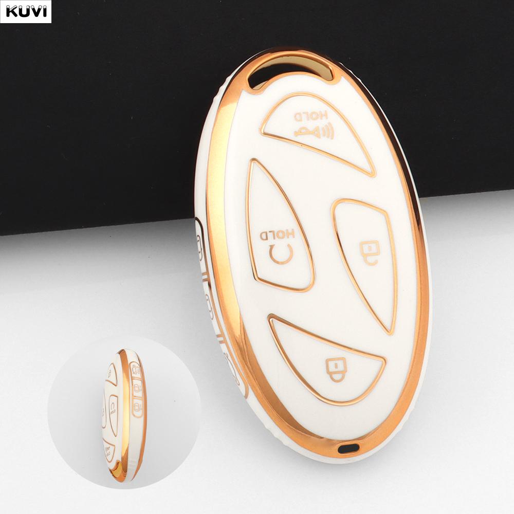 7 Buttons Tpu Style Car Key Case Cover Shell For Hyundai Kona Ev Grandeur Gn7  Keyless Protector Bag Keychain Accessories