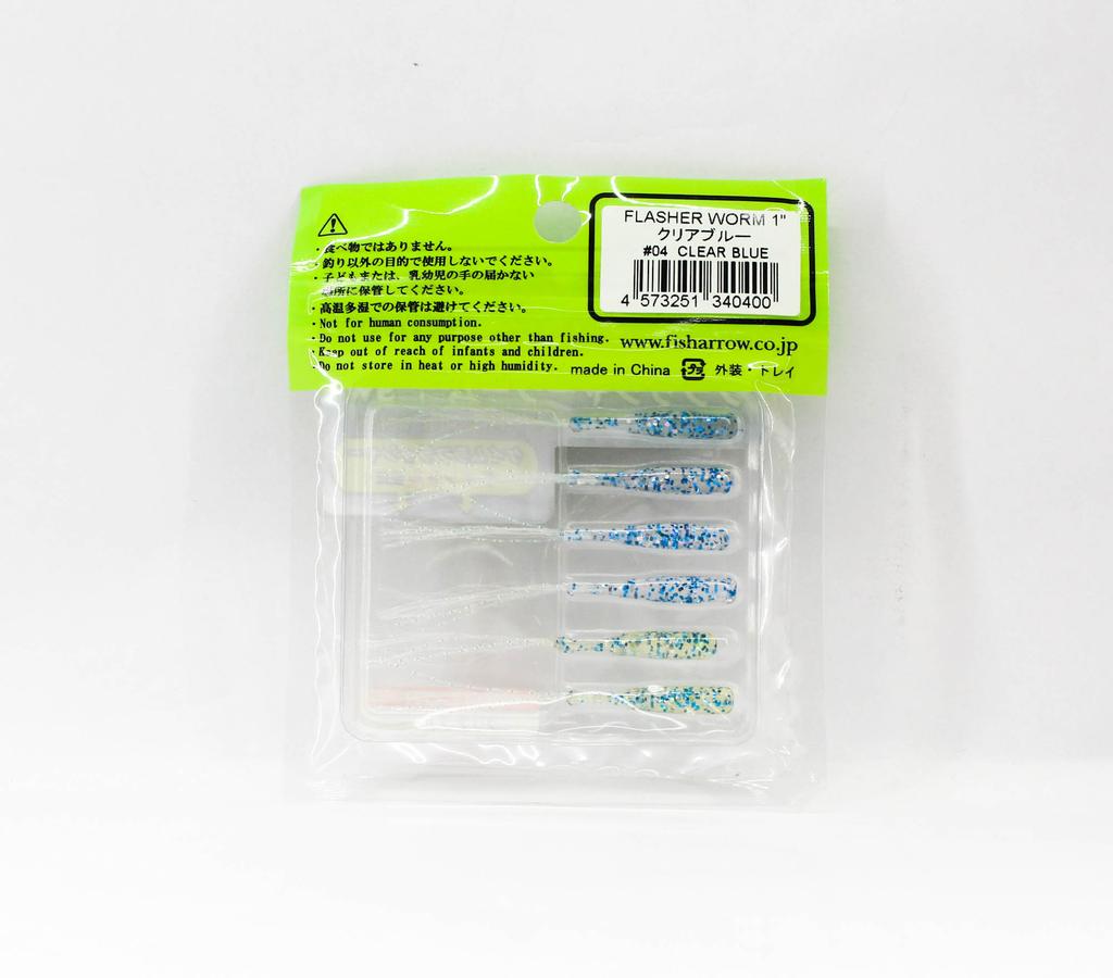 Fish Arrow Soft Lure Flasher Worm 1 Zoll 6 Stück pro Packung #04 (0400)