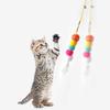 Pet Cat Toys Funny Stick Kitten Self -hi Elastic Rope Dragonfly Shape Feather Bell Teasing Stick Hanging Swing Thousands