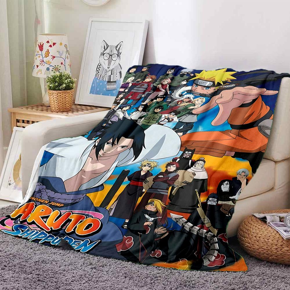 1pc Narutos Evolutionary Journey Flannel Blanket for Super Soft Cute Comfort Blanket for Travel Bedding Couch Sofa Blanket Y72347