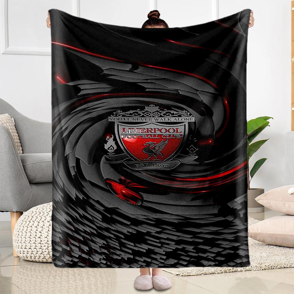 Coperta Morbida Calda Accogliente del Liverpool Football Club Ottima per Sedia da Ufficio Sedia Letto Per Tutte le Stagioni Arredamento Elegante Regalo per Viaggi Casa Compleanni