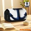 Large Capacity Nautical Anchor Print Flip-Top Pencil Case Suitable for School & Travel - Double-Layer Black Pencil Box with Navy Blue Anchor, Multi-Fu