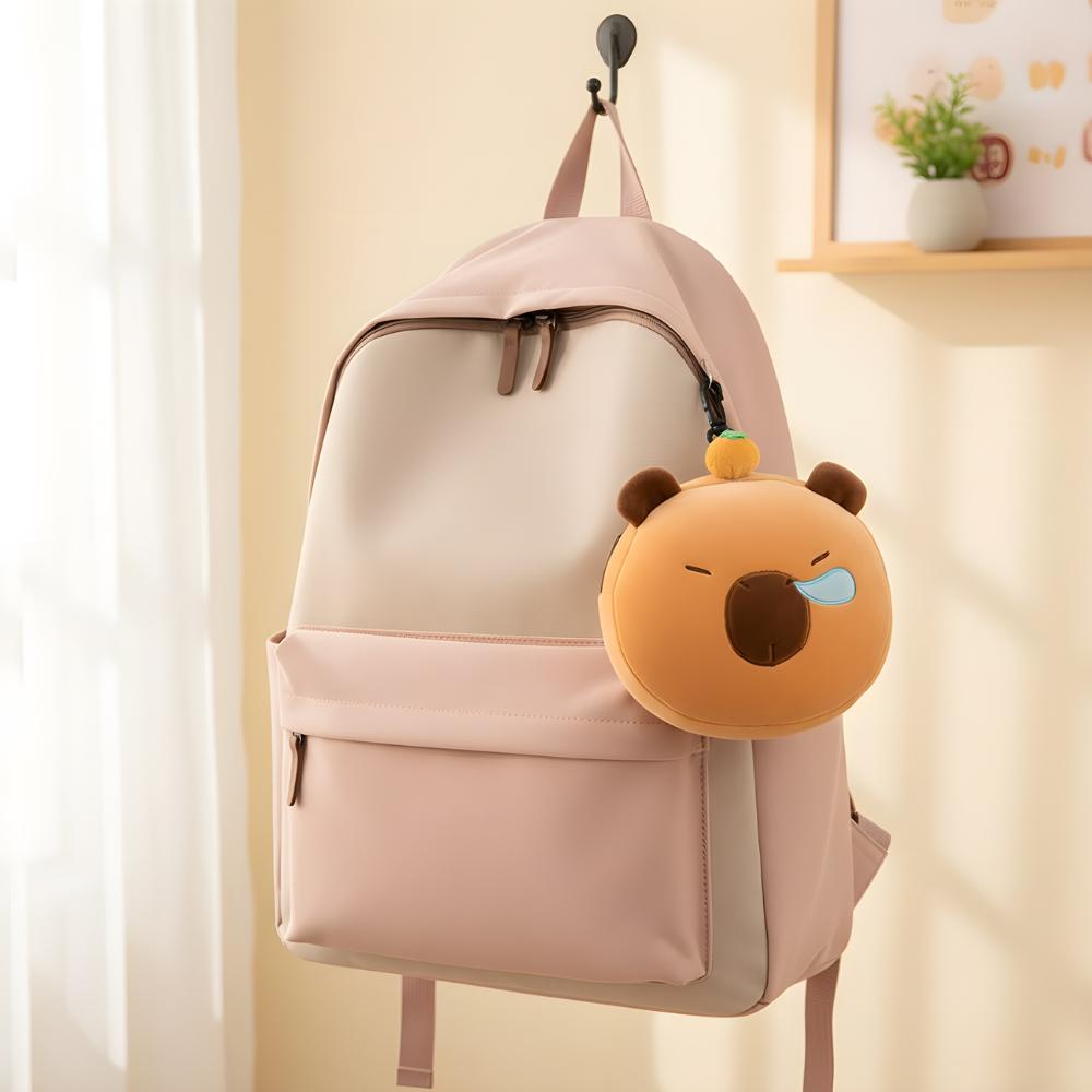 Plüschmaskottchen 4-in-1: Kissen, Schlafmaske, Capybara Schlüsselanhänger