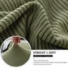 New Thicken Jacquard Sofa Seat Cushion Covers Solid Colors Striped Sofa Covers for Living Room Sectional Couch Covers Removable