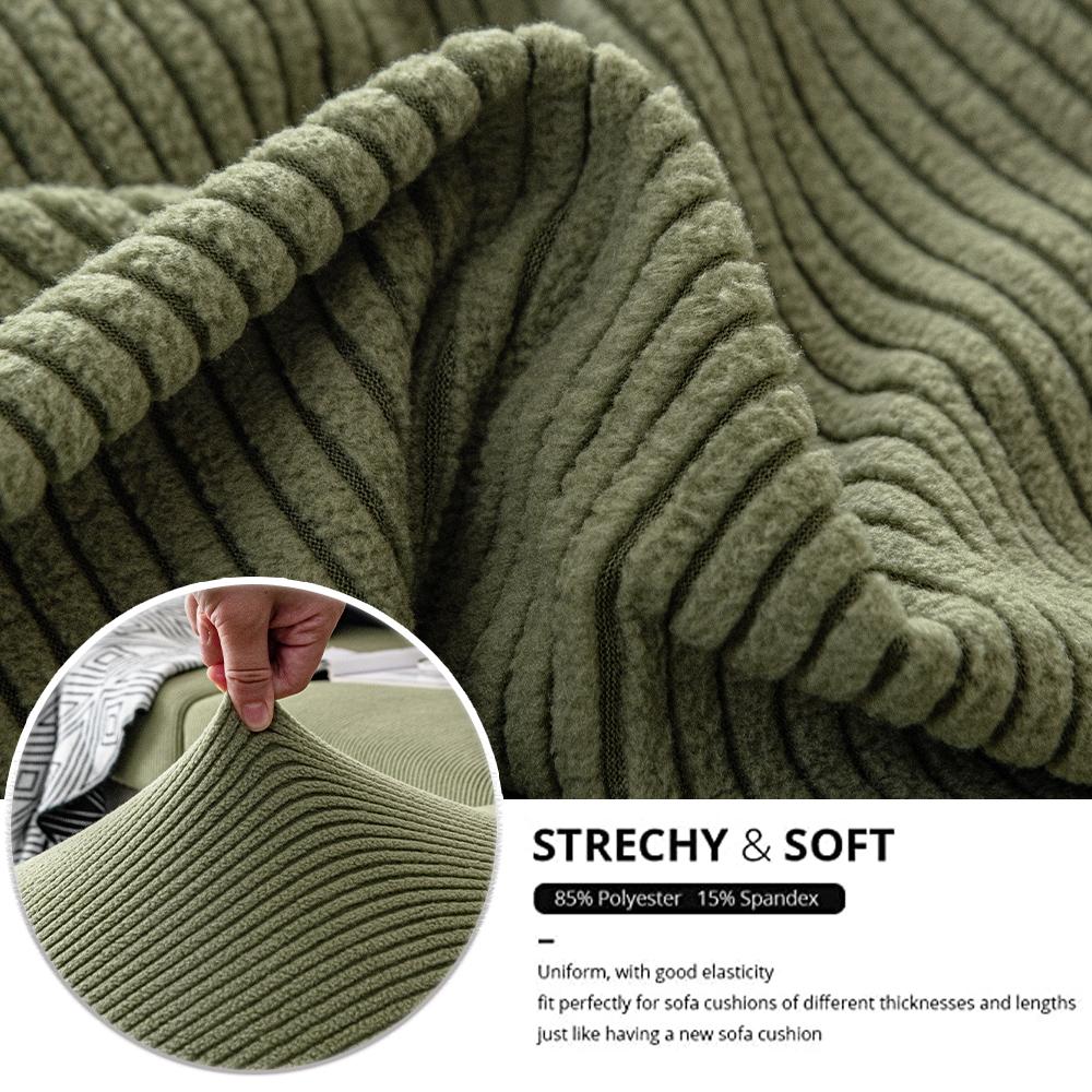 New Thicken Jacquard Sofa Seat Cushion Covers Solid Colors Striped Sofa Covers for Living Room Sectional Couch Covers Removable