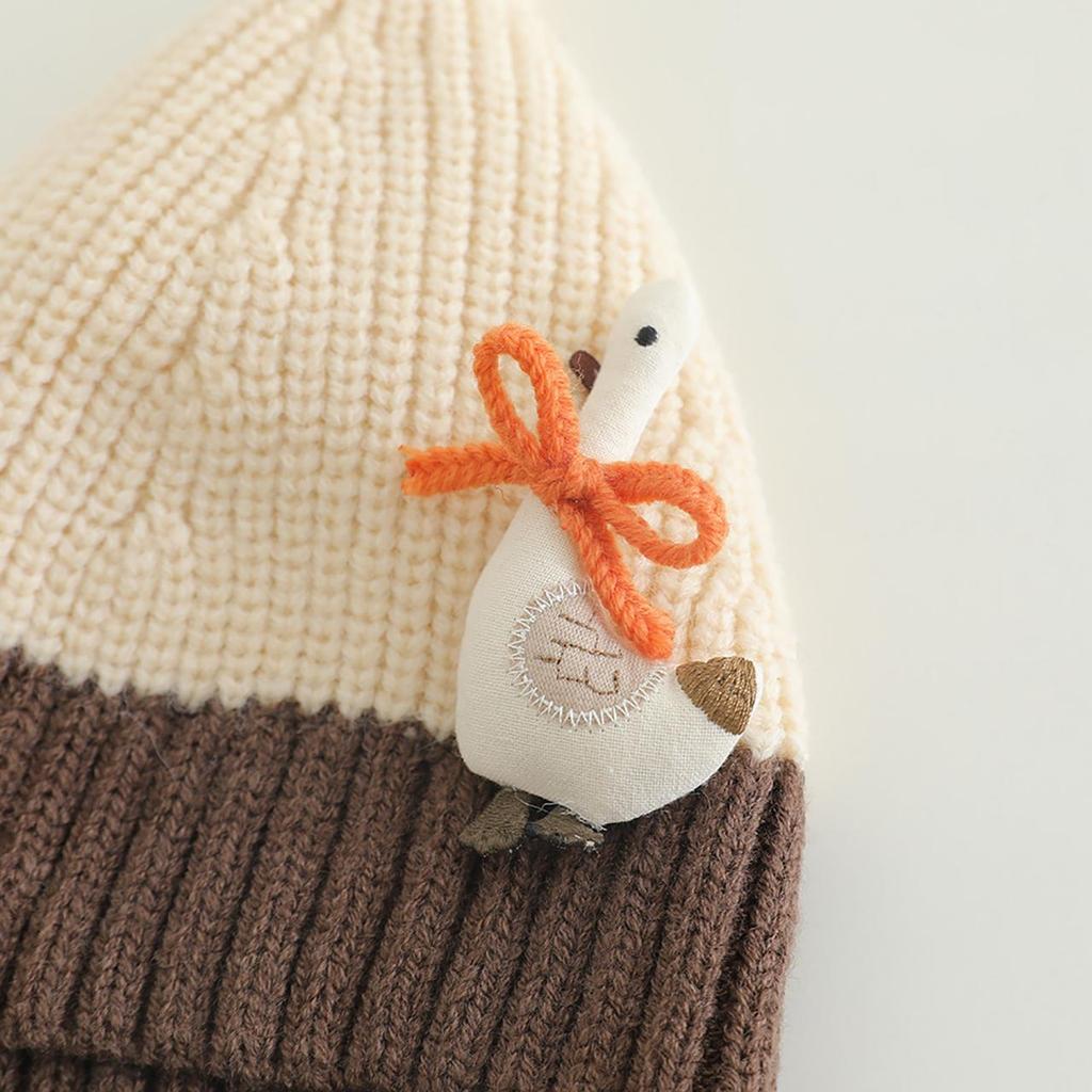 Cute Baby Knitted Hat Winter Warm Beanie Cap with Earflap Cartoon Animal Kids Boy Girl Ear Protection Hats